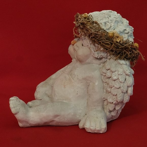 Vintage Cherub Angel & Bluebird Figurine - Picture 11 of 13